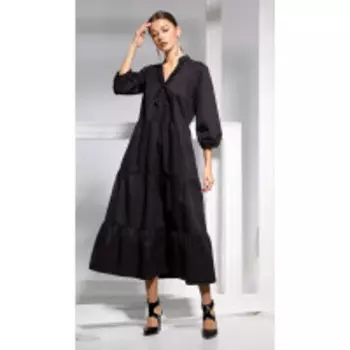 Платье Kaloris-1658 В цвете: Черный; Размеры: 50,52,46,48,44,42