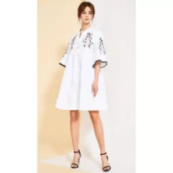 Платье Kaloris-1726 В цвете: Белый; Размеры: 50,52,46,48,44,42