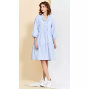 Платье Kaloris-1736 В цвете: Голубой; Размеры: 50,52,46,48,44,42