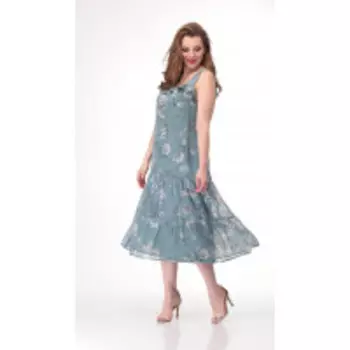 Платье КаринаДелюкс-В-27 В цвете: Зеленый; Размеры: 50,52,54