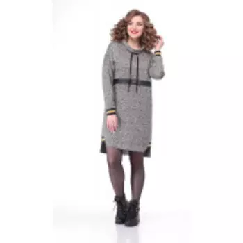 Платье КаринаДелюкс-В-365 В цвете: Серый; Размеры: 50,52,46,48