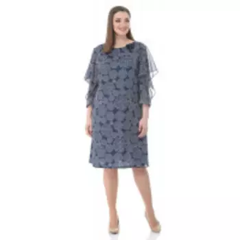 Платье КаринаДелюкс-В-398 В цвете: Синий; Размеры: 56,50,52,54