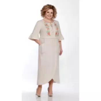 Платье La Kona-1285/1 В цвете: Бежевый; Размеры: 52,54