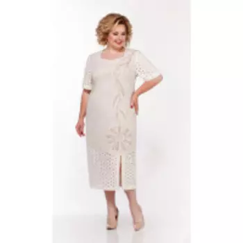 Платье La Kona-1312/2 В цвете: Бежевый; Размеры: 56,58,60