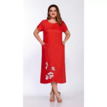 Платье La Kona-1357/1 В цвете: Красный; Размеры: 56,58,60