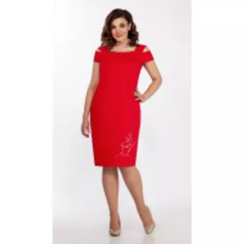 Платье La Kona-1363 В цвете: Красный; Размеры: 50,52,48