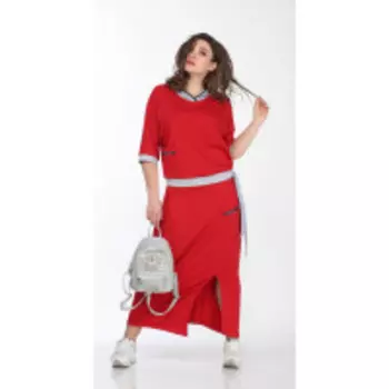 Платье Lady Secret-1604 В цвете: Красный; Размеры: 50,52,54