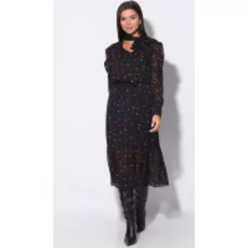 Платье LeNata-11155 В цвете: Черный; Размеры: 46,48,44