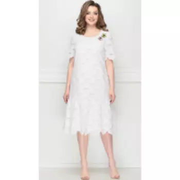 Платье LeNata-11202 В цвете: Белый; Размеры: 56,58,60,50,52