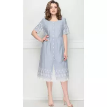 Платье LeNata-11203 В цвете: Голубой; Размеры: 50,52,54