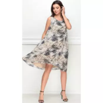 Платье LeNata-11207 В цвете: Бежевый; Размеры: 46,48,44