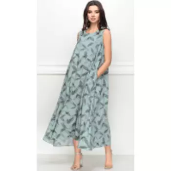 Платье LeNata-11208 В цвете: Зеленый; Размеры: 46,44