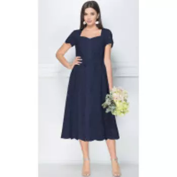 Платье LeNata-12123/1 В цвете: Синий; Размеры: 50,52,46,48,44