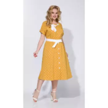 Платье Лилиана-945/1 В цвете: Желтый; Размеры: 56,50,52,54