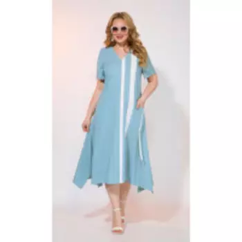 Платье Лилиана-967 В цвете: Голубой; Размеры: 56,58,52,54