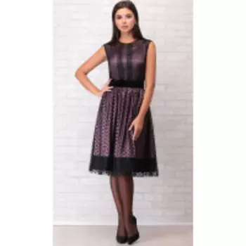 Платье LIMO-10038 В цвете: Черный, Розовый; Размеры: 46,48,44