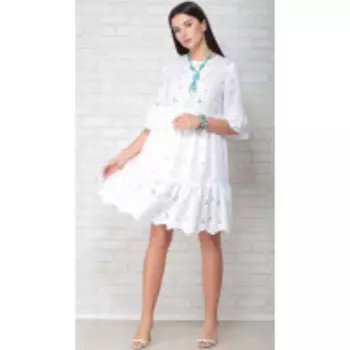 Платье LIMO-10047 В цвете: Белый; Размеры: 46,48,44