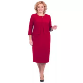 Платье Линия-Л-Б-1602/1 В цвете: Красный; Размеры: 56,58,54