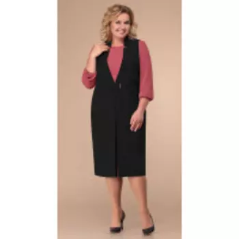 Платье Линия-Л-Б-1771 В цвете: Черный; Размеры: 56,58,60,62,64,54