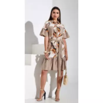 Платье Lissana-3995 В цвете: Бежевый; Размеры: 48,44