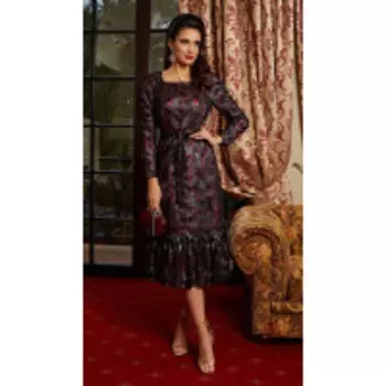 Платье Lissana-4174 В цвете: Черный, Разноцветный; Размеры: 50,48