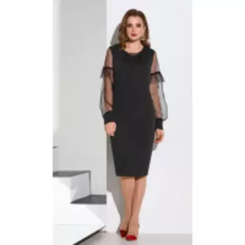 Платье Lissana-4179 В цвете: Черный; Размеры: 56,52,54