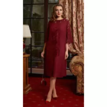 Платье Lissana-4213 В цвете: Красный; Размеры: 56,58,54