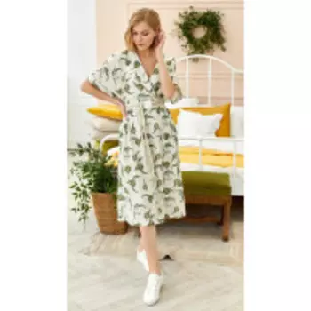 Платье LOKKA-775 В цвете: Белый, Зеленый; Размеры: 50,46,48,44
