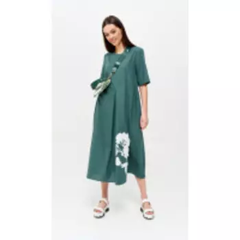 Платье Люше-2626 В цвете: Зеленый; Размеры: 56,58,60,62,50,52,46,48,54,44