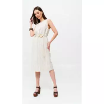 Платье Люше-2640 В цвете: Бежевый; Размеры: 50,52,46,48,54,44