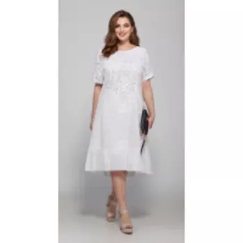 Платье Магия Моды-1407 В цвете: Белый; Размеры: 56,50,52,54