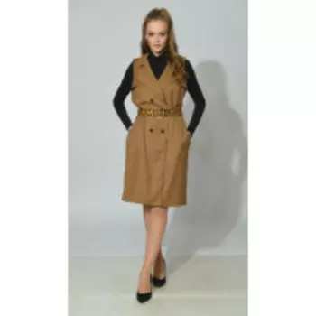 Платье MAX-4-028 В цвете: Бежевый, Коричневый; Размеры: 50,52,46,48,54,44,42