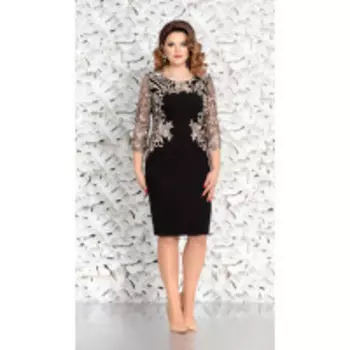 Платье Mira Fashion-4361-3 В цвете: Черный; Размеры: 50,52,54