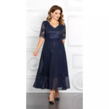 Платье Mira Fashion-4653-2 В цвете: Синий; Размеры: 56,58,52,54