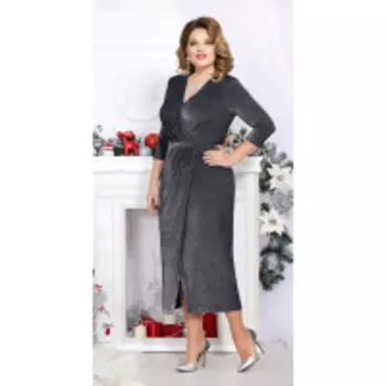 Платье Mira Fashion-4745-4 В цвете: Серый; Размеры: 56,58,60,50,52,46,48,54