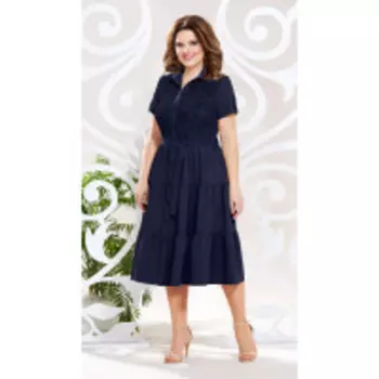 Платье Mira Fashion-4789-2 В цвете: Синий; Размеры: 56,50,54