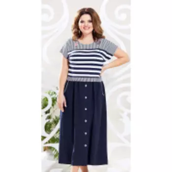 Платье Mira Fashion-4800 В цвете: Синий; Размеры: 56,50,52,54