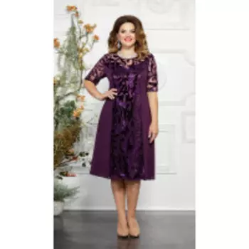 Платье Mira Fashion-4834 В цвете: Фиолетовый; Размеры: 56,58,60,54