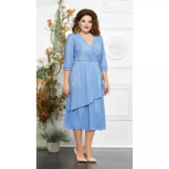 Платье Mira Fashion-4842-2 В цвете: Голубой; Размеры: 56,50,52