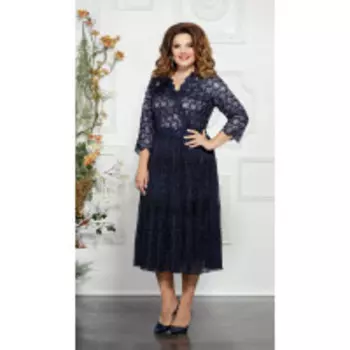 Платье Mira Fashion-4846 В цвете: Синий; Размеры: 56,50,52,54