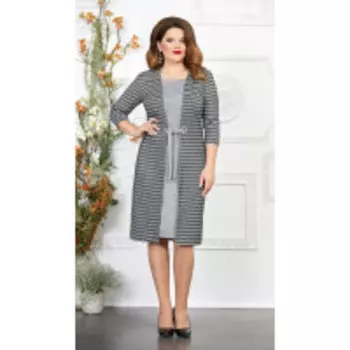 Платье Mira Fashion-4863-4 В цвете: Серый; Размеры: 56,58,60,54