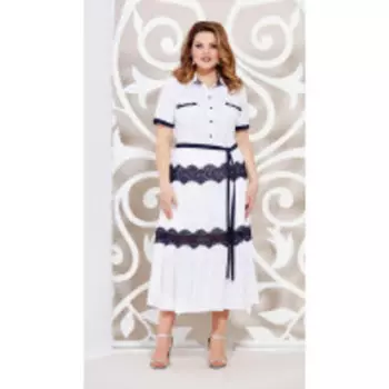 Платье Mira Fashion-4931 В цвете: Белый; Размеры: 56,50,52,54