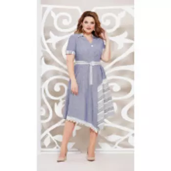 Платье Mira Fashion-4940 В цвете: Серый, Фиолетовый; Размеры: 50,52,54