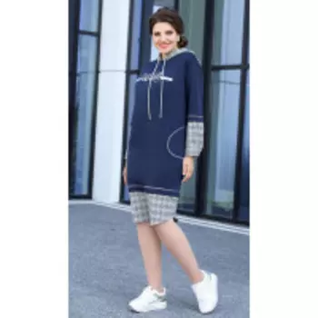 Платье Мода-Юрс-2598 В цвете: Синий; Размеры: 56,52,54