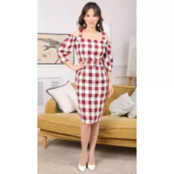 Платье Мода-Юрс-2674/1 В цвете: Красный; Размеры: 50,46,48