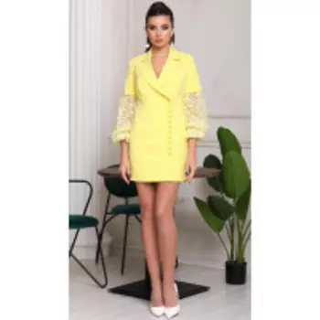 Платье Мода-Юрс-2686 В цвете: Желтый; Размеры: 46,48,44