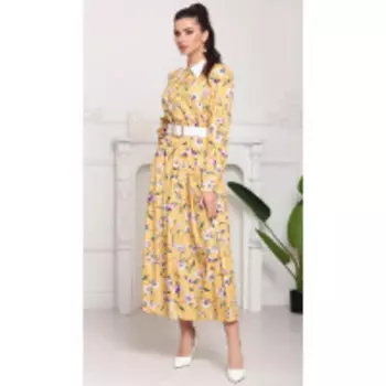 Платье Мода-Юрс-2692 В цвете: Желтый; Размеры: 50,52,48
