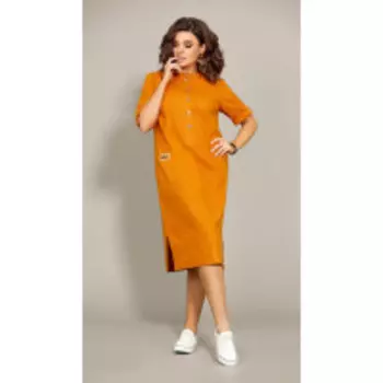 Платье Мублиз-435/2 В цвете: Оранжевый; Размеры: 56,58,60,62,52,54