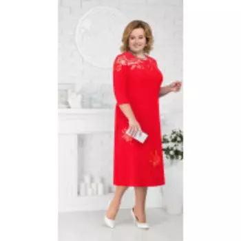 Платье Ninele-2175 В цвете: Красный; Размеры: 56,58,60,62,54