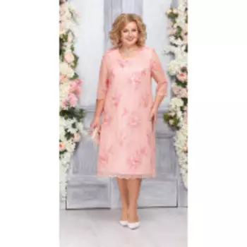 Платье Ninele-2230/1 В цвете: Розовый; Размеры: 58,60,62,64,66